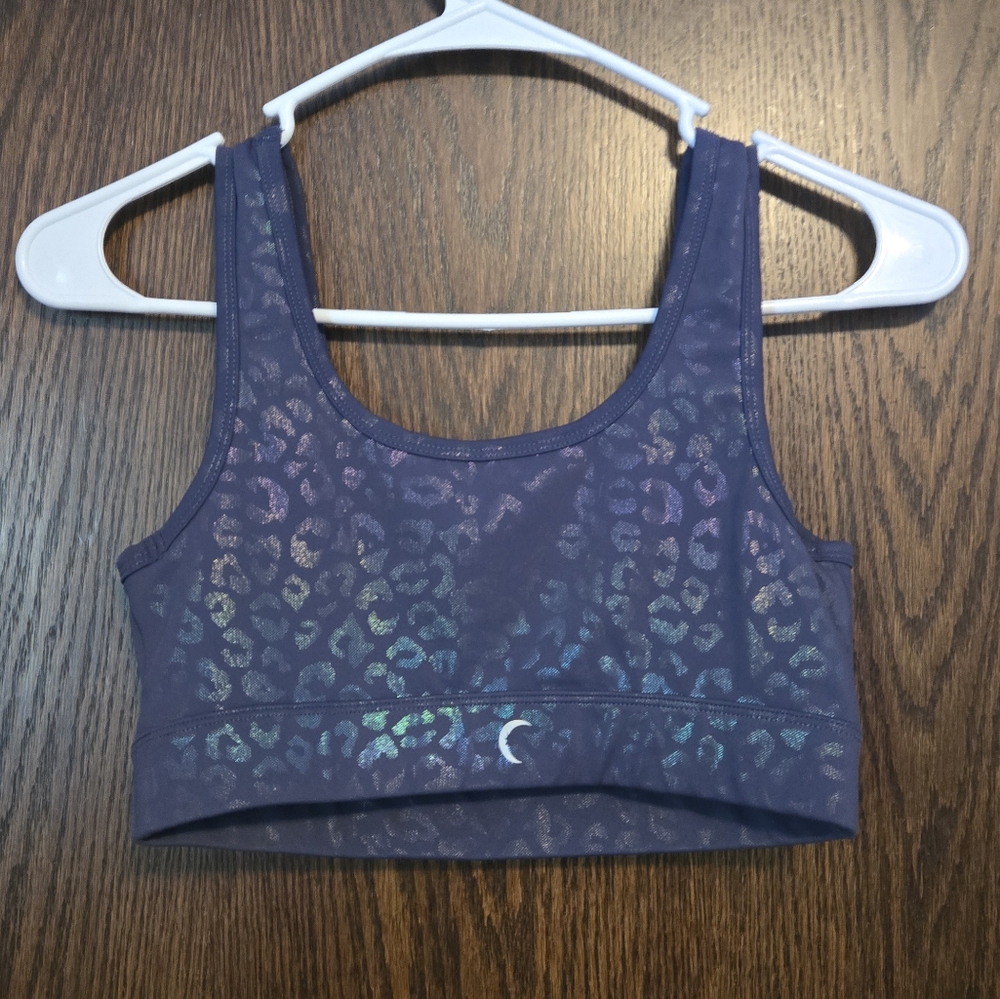 Zyia Holographic Leopard Animal Print Sports Bra - Picture 3 of 5